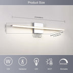 Chrome Vanity Lights for Bathroom 5CCT Dimmable Bathroom Lighting Fixtures Over - Image 5
