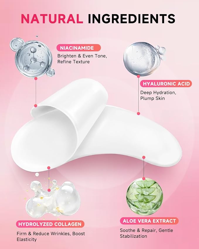 3 IN 1 Forehead, Smile Line & Under Eye Wrinkle Patches, Overnight Facial - Image 4