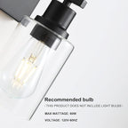 Bathroom Vanity Light Fixtures, 1-Light Matte Black Bathroom Lights, Wall - Image 6