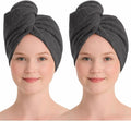 100% Turkish Cotton Hair Towel Wrap 2 Pack – Oeko-TEX Certified Quick Dry Turban by Seritaine