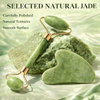 Lymphatic Contour Face Brush & Natural Jade Roller Set - Image 3