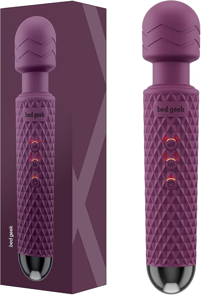 bed geek Handheld Cordless Personal Wand Massager – Waterproof, USB Rechargeable by bedgeek
