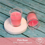 Simply Soson Scented Votive Candles, Bulk Set of 24 Pink Rose Small Candles Bulk - Image 4