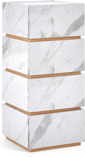 BarberPub Marble Patterned Salon SPA Cabinet, Storage Barber Organizer by BarberPub