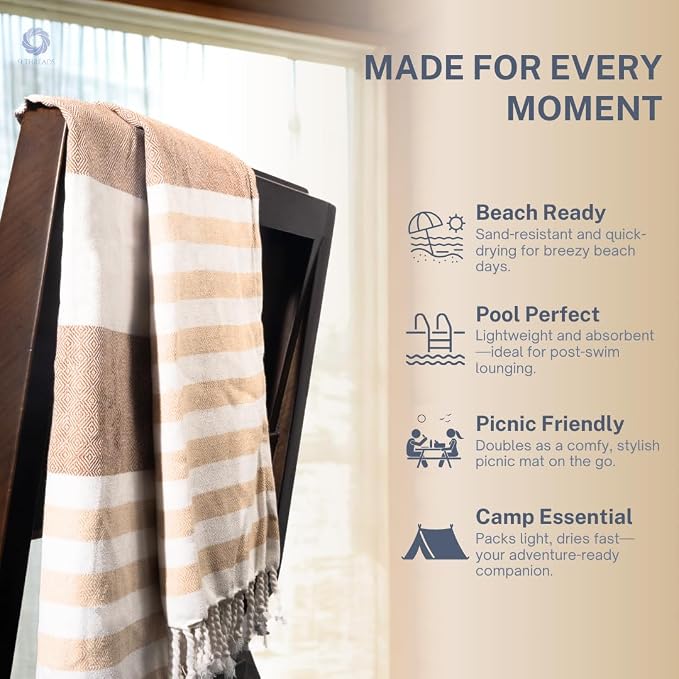 Cotton Turkish Beach Towel - Image 2