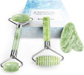 kimkoo Jade Roller and Gua Sha for Face-3 in 1 Kit by LDREAMAM