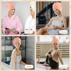 HOMEXCEL 5 Pack Microfiber Hair Towels - Image 7