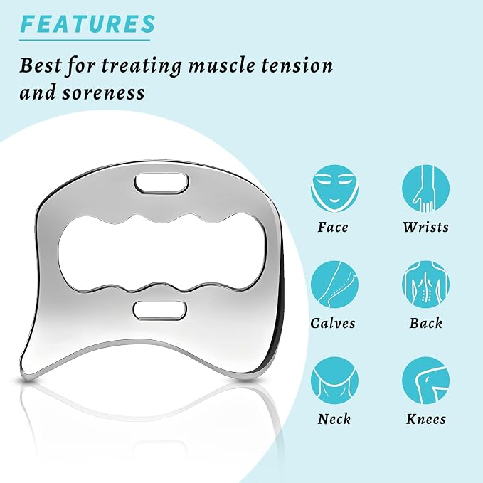 Stainless Steel Gua Sha Muscle Scraper Tool, Myofascial Scraping Tools - Image 4