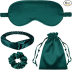 4Pcs Silk Sleep Masks Satin Eye Mask Silky Eyes Cover Blindfold Eyeshade by WJingYiJia