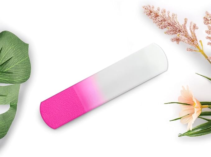 SIUSIO 2Pcs Pink Glass Foot File Pedicure Rasp Dead Skin Remover Calluses Corn - Image 6