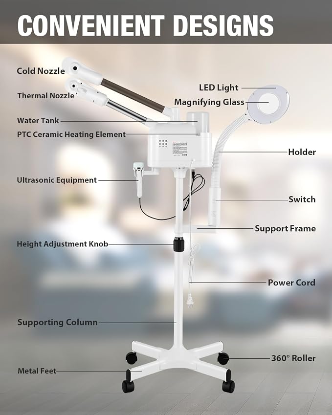 Professional 4-in-1 Facial Steamer - Image 6