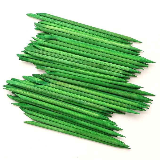 100 Pcs Orange Wood Nail Sticks Double Sided Multi Functional Cuticle Pusher - Image 5