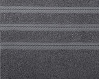 CASA COPENHAGEN Bella 6 Pieces Towel Set- Pinstripe Grey, 600 GSM 2 Bath Towel - Image 5