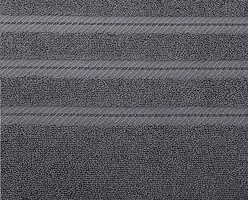 CASA COPENHAGEN Bella 6 Pieces Towel Set- Pinstripe Grey, 600 GSM 2 Bath Towel - Image 5
