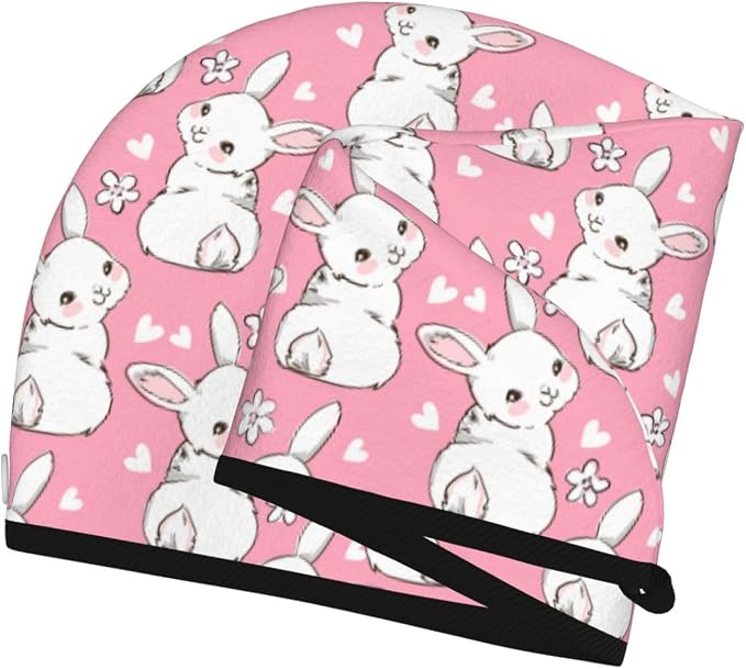 Bunny Hair Towel Wrap Microfiber Fast Drying Hair Turban - Image 6