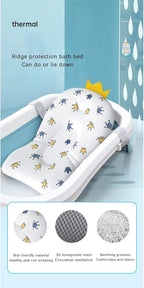 Baby Bath Cushion Pad Newborn Bathtub Mat Infant Bath Supporter Net Baby - Image 3