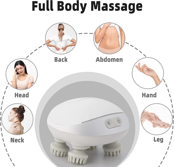 MOUNTRAX 5 in 1 Electric Scalp Massager, Portable Heated Head Hair Massager - Image 6
