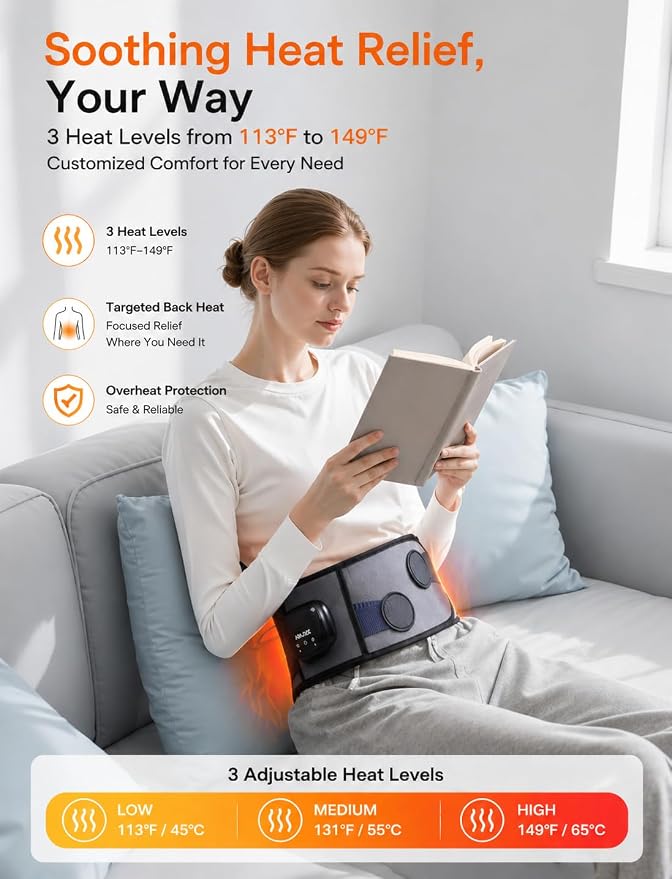Cordless Heating Pad with Massager - Image 3