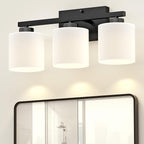 Honesorn Bathroom Light Fixtures Black, 3-Light Bathroom Vanity Light Over by Honesorn