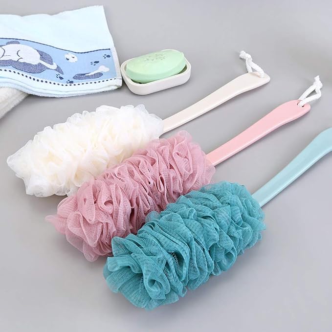 Back Scrubber for Shower, Loofah Long Handle Bath Body Brush, Soft Nylon Mesh - Image 5