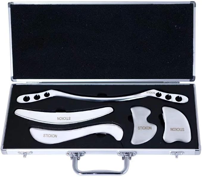 STICKON Stainless Steel Gua Sha Scraping Massage Tool Set IASTM Tools Great by STICKON