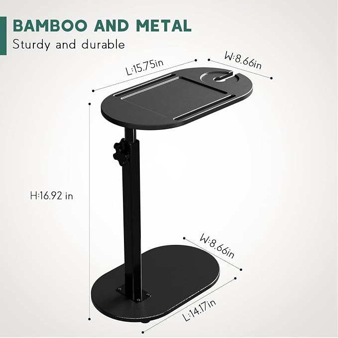Yumkfoi Bamboo Bathtub Tray Table - Image 3