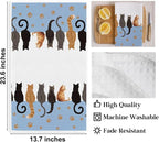 2PCS Cute Cat Kitchen Towels, Cats Paw Print Themed Gifts Reusable Absorbent - Image 2