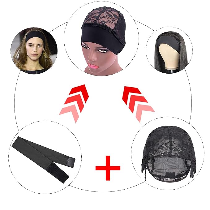 AliLeader 2Pcs Silk Headband for Making Wig Adjustable Soft Spa Headband - Image 6