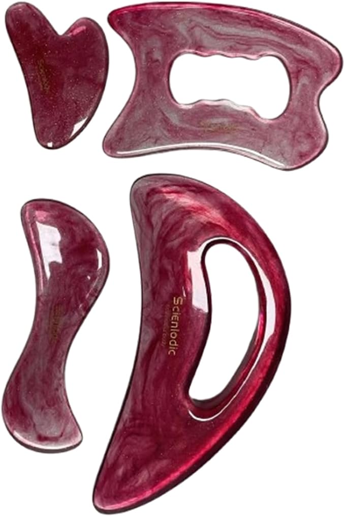 Scienlodic 4 Pcs Gua Sha Massage Tools by YourRedLightTherapyGuide