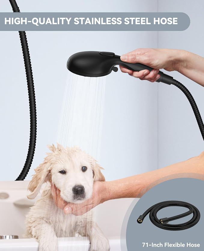 JDO Shower Head with Handheld, High Pressure Handheld Shower Head 9 Settings - Image 7