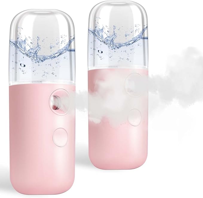 GIVERARE 2 Pack Nano Facial Steamer, Handy Mini Mister, USB Rechargeable Mist by GIVERARE