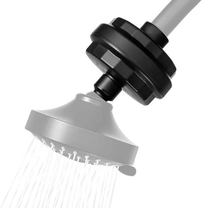 Brondell Shower Filter VivaSpring, Compact Matte Black – High Output, 100% by Brondell