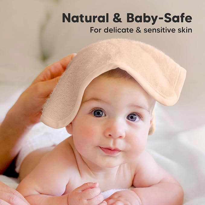 6-Pack Baby Washcloths – Soft Absorbent Viscose from Bamboo Washcloths - Image 5