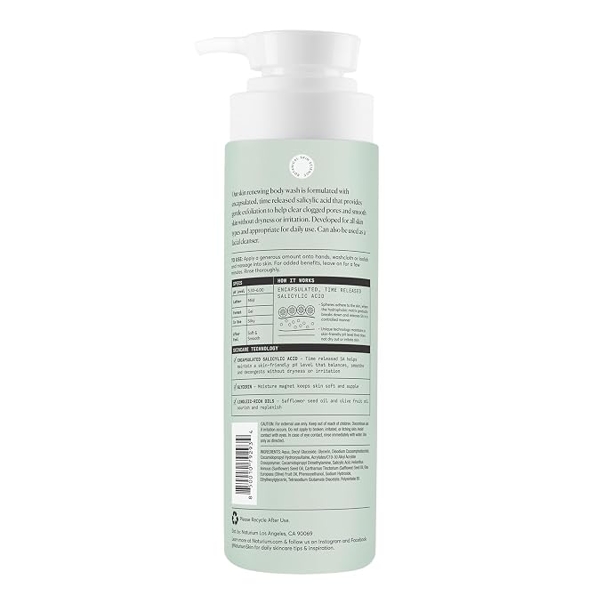 Naturium The Perfector Salicylic Acid Body Wash, Gentle & Smoothing Cleanser - Image 2