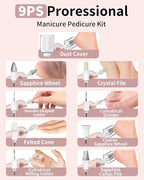 Cordless Electric Nail File Set, Rechargeable Pedicure Tools - Image 8