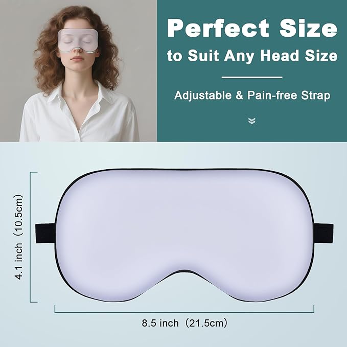 Sleep Mask for Side Sleeper Women Men, Eye Mask for Sleeping Light Blocking - Image 3