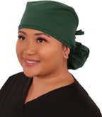 Sparkling EARTH Big Hair Ponytail Classic Surgical Style Scrub Working Cap by SparklingEARTH