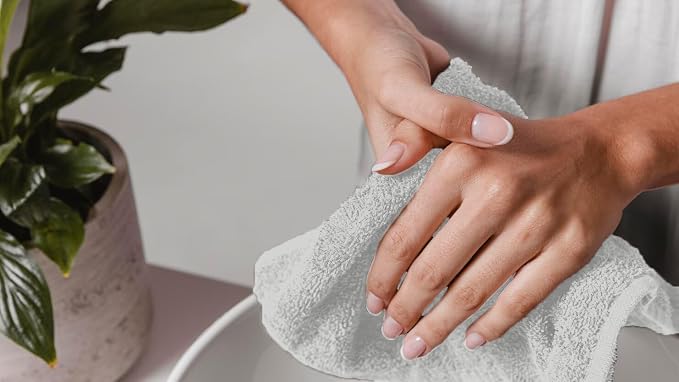 Avalon Towels Cotton Washcloths 24-Pack – 12 x 12 Inch Silver Super Soft & - Image 3