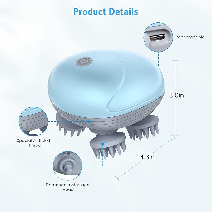 Upgraded Handheld Scalp Massager, Electric Scalp Massager, Scalp and Back - Image 7