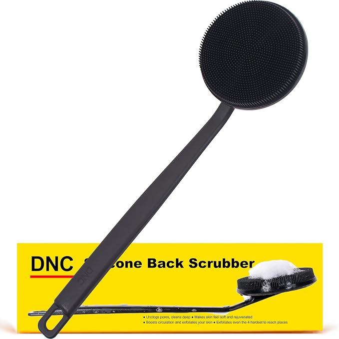 DNC Back Scrubber for Shower, Silicone Shower Brush by LetsLiveBetter