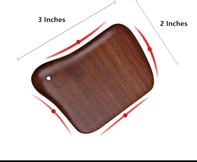 OULIGET Wooden Gua Sha Massager Tool, Wooden Gua Sha Scraping Massage Tool - Image 3