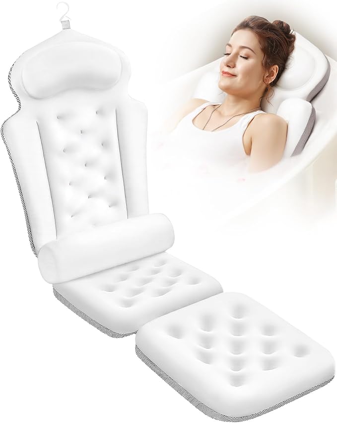 Full Body Bath Pillow for Tub, Thick Bathtub Cushion Mat by VOXOR