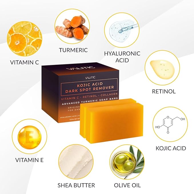 VALITIC Kojic Acid Dark Spot Remover Soap Bars - Image 6