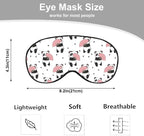 Cute Panda Bears Silk Eye Mask Sleep Mask Dandelion Pink Flower Cute Cartoon - Image 2