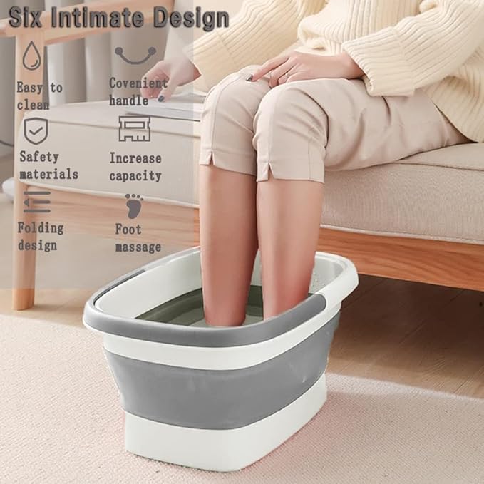 Collapsible Foot Bath Basin for Soaking Feet, Foot Soak Tub, Plastic Foot Bucket - Image 5