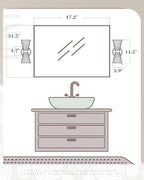 Gold Sconce Wall Lighting, HWH Single Wall Vanity Light Fixture Brushed Gold - Image 7