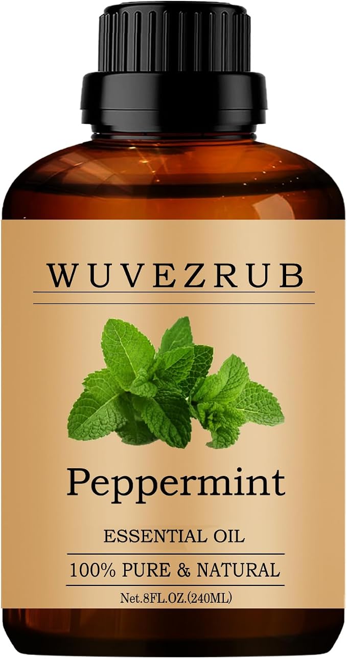 Peppermint Essential Oils, 240ML Pure and Natural Essential Oil by WUVEZRUB