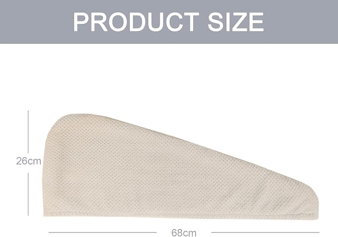 MaopaoBeauty 2 Pack Large Microfiber Hair Towel Wrap, Quick Dry Hair Towels - Image 4
