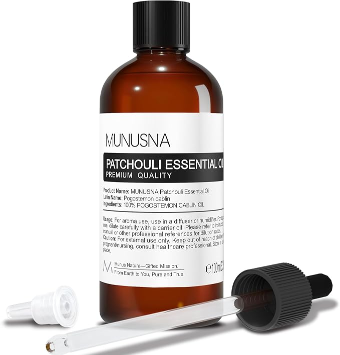Pure Patchouli Essential Oil 100ML, 100% Pure Natural Patchouli Oils Premium by MUNUSNA