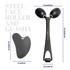 Yeamon Gua Sha Facial Tools and Face Roller Set, Facial Massage Tool - Image 6